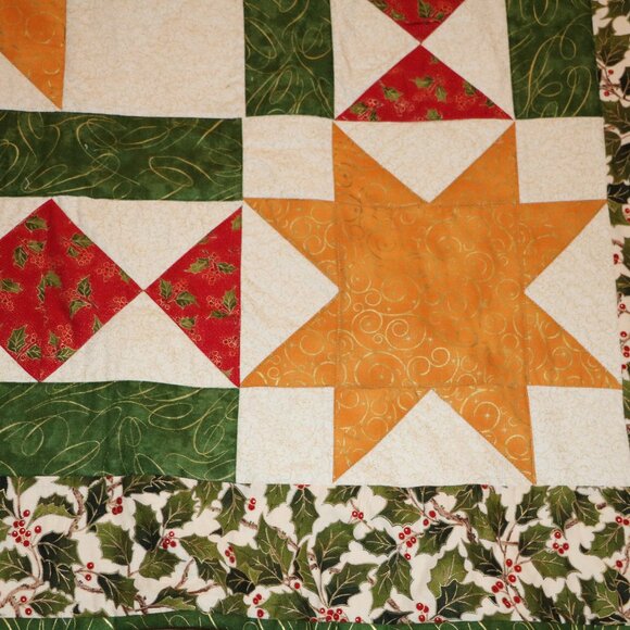 Christmas Tree Skirt Quilted Handmade 56 X 56 - Picture 3 of 6